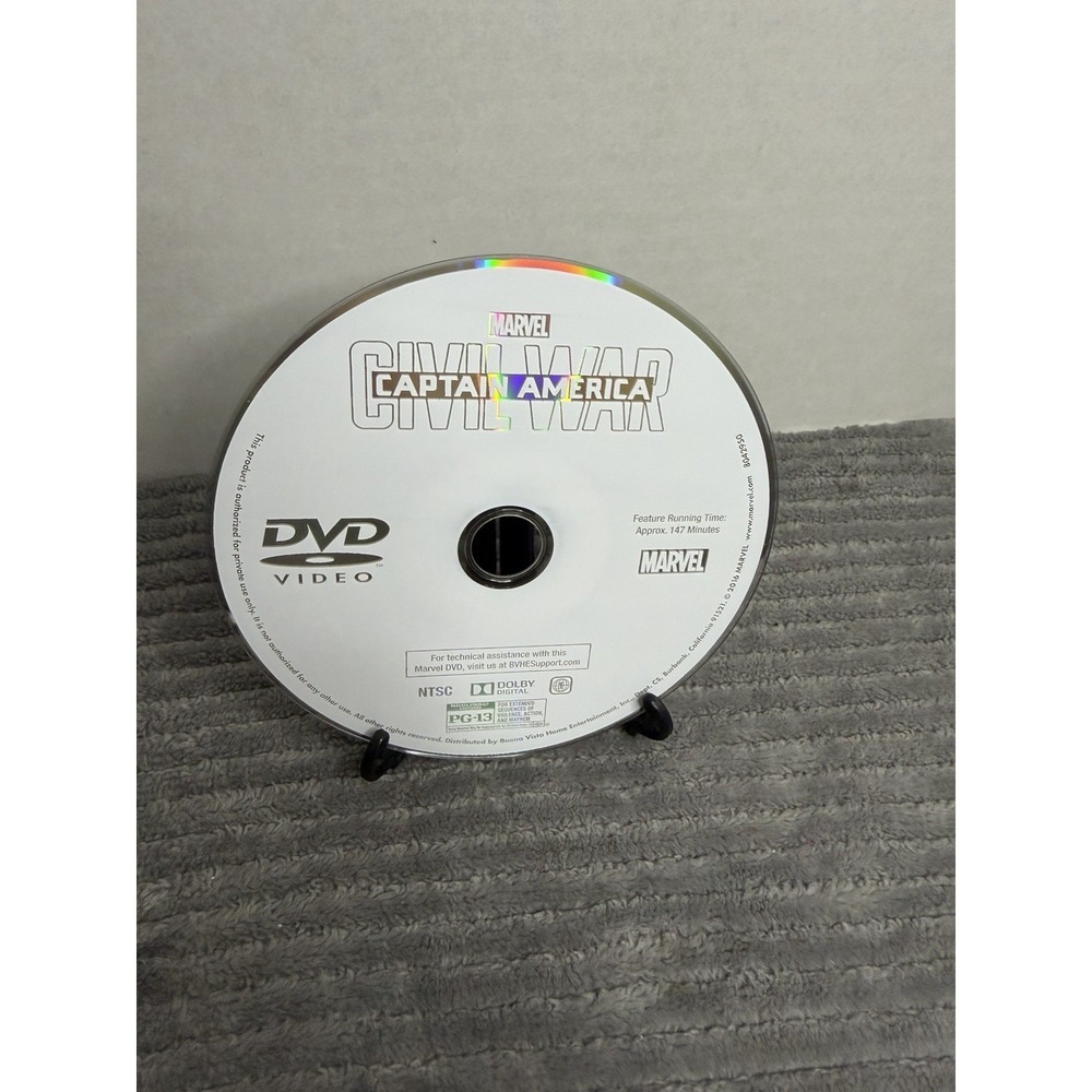 Marvel: Captain America: Civil War (DVD) Disc Only